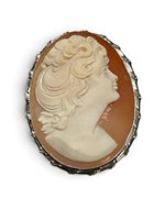 Spilla Mandile 1922 Donna Cammei  in Argento Conchiglia 2MSPCM35.8.26